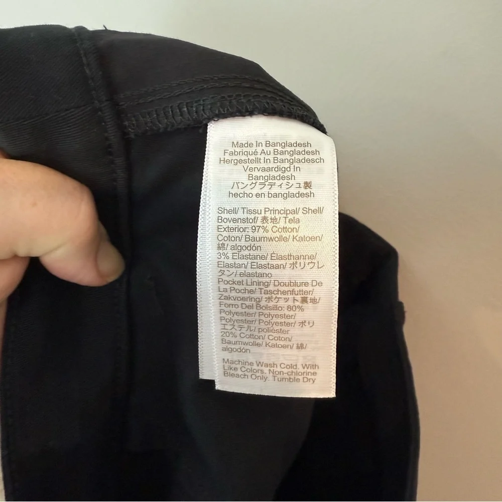 NWT J. Crew Wide Leg Chino Pant Black Sz 10